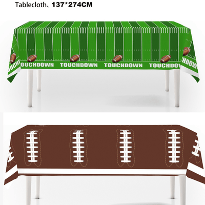 Hot sale sports rugby party tableware decoration set 