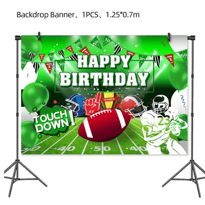 Hot sale sports rugby party tableware decoration set 