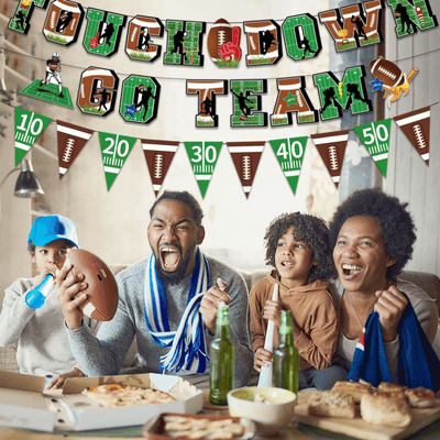 Hot sale sports rugby party tableware decoration set 