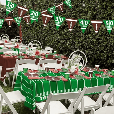 Hot sale sports rugby party tableware decoration set 