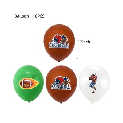Hot sale sports rugby party tableware decoration set 