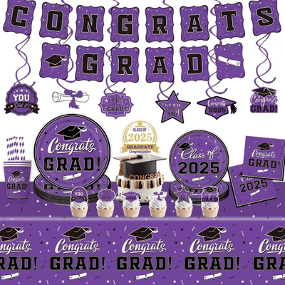 Customize 2025 New Graduation season party tableware set 