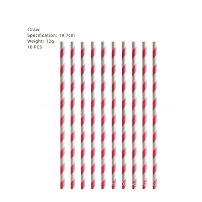 Pink theme plate cup napkin straw disposable paper tableware