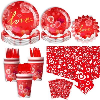 Hot sale 2025 new Valentine's Day tableware set decoration