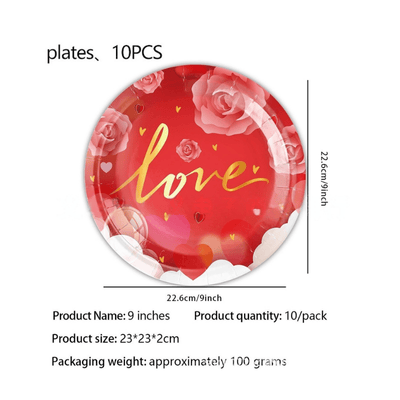 Hot sale 2025 new Valentine's Day tableware set decoration