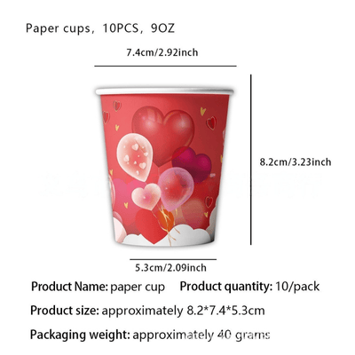 Hot sale 2025 new Valentine's Day tableware set decoration