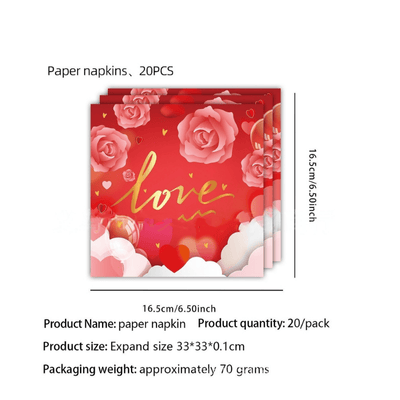 Hot sale 2025 new Valentine's Day tableware set decoration