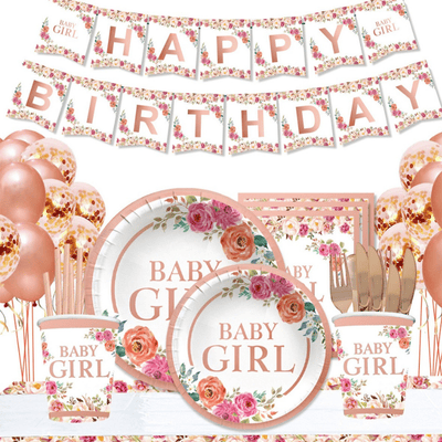 Hot sale baby shower baby girl birthday party table decor