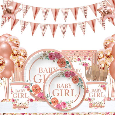Hot sale baby shower baby girl birthday party table decor