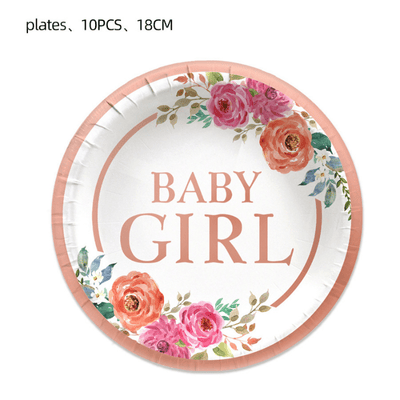 Hot sale baby shower baby girl birthday party table decor