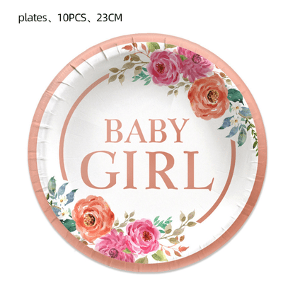 Hot sale baby shower baby girl birthday party table decor