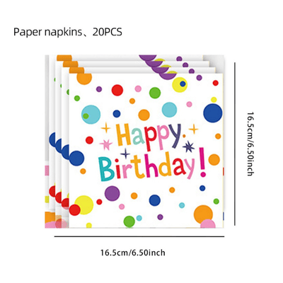 Hot colorful kids disposable birthday party tableware set 