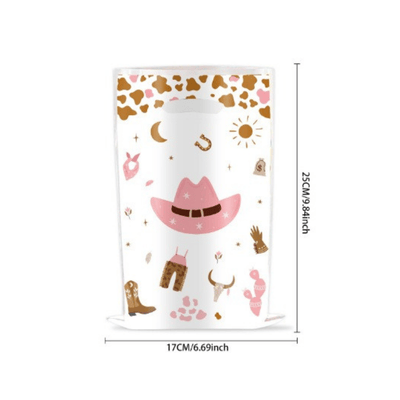 Pink cowboy cowgirl theme party decoration tableware sets 