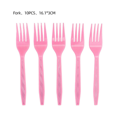 Pink cowboy cowgirl theme party decoration tableware sets 