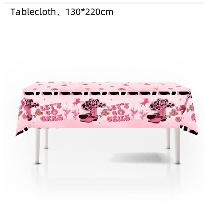 Wholesale children girl cowboy theme party tableware set