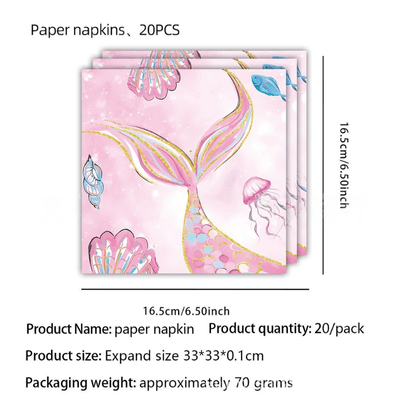 Happy birthday decorations mermaid theme party supplies