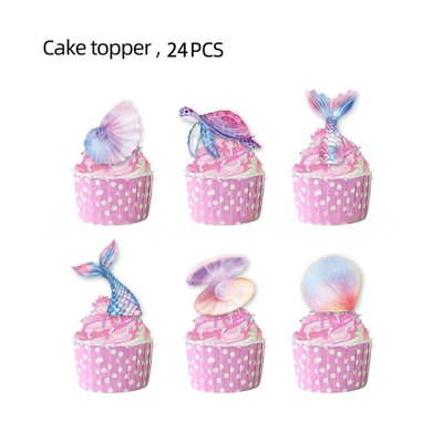 Happy birthday decorations mermaid theme party supplies