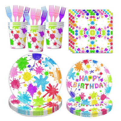 New Arrival art painting theme kids birthday party supplies 