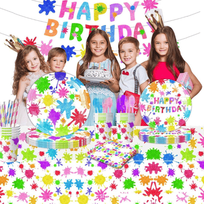 New Arrival art painting theme kids birthday party supplies 