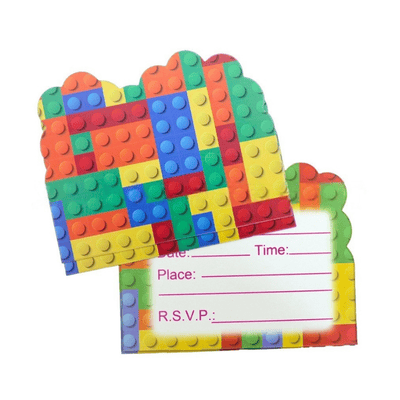 Wholesale building blocks children toys party tableware set
