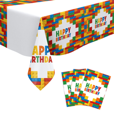Wholesale building blocks children toys party tableware set