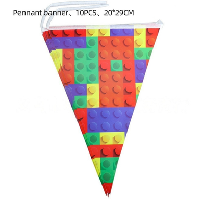 Wholesale building blocks children toys party tableware set