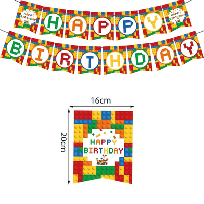 Wholesale building blocks children toys party tableware set