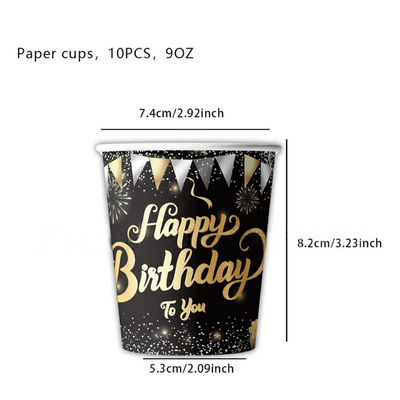 Wholesale black gold diamond birthday party decorations 
