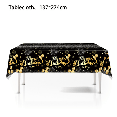 Wholesale black gold diamond birthday party decorations 