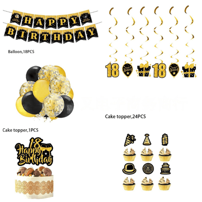 Wholesale 18years old birthday paper disposable tableware 