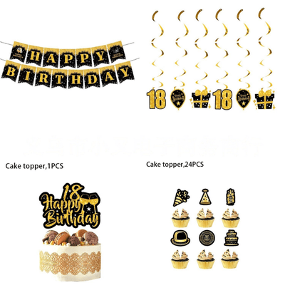 Wholesale 18years old birthday paper disposable tableware 
