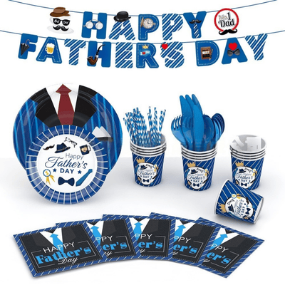 2025 Fathers day theme party tableware decoration set