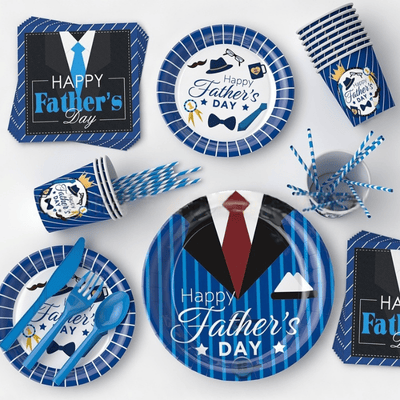 2025 Fathers day theme party tableware decoration set