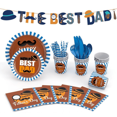 High Quality Father's day party tableware balloon banner set 
