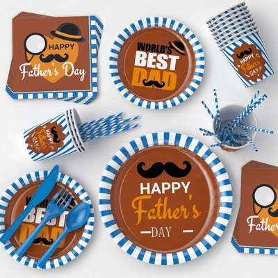 High Quality Father's day party tableware balloon banner set 