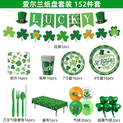 ST. Patrick's Day Party holiday supplies disposable tableware