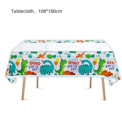 Dinosaur themed boys birthday party disposable tableware set