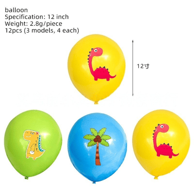 Dinosaur themed boys birthday party disposable tableware set
