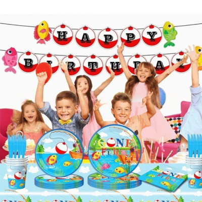 Wholesale fishing theme kids birthday party decoration