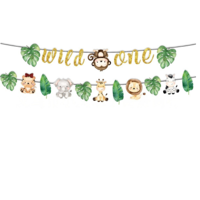Safari birthday baby shower disposable tableware decoration