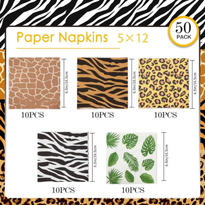 2025 New animal holiday theme disposable paper tableware 