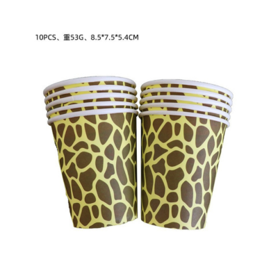2025 New animal holiday theme disposable paper tableware 