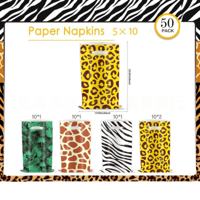 2025 New animal holiday theme disposable paper tableware 