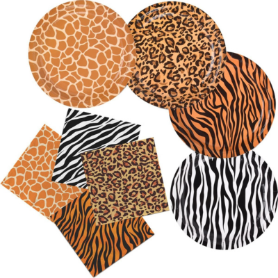 2025 New animal holiday theme disposable paper tableware 