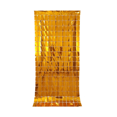 Sequin backdrop square foil fringe curtains rain silk door