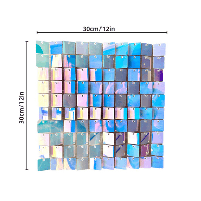  PET pneumatic plate shimmer mirror silk sequin wall panel