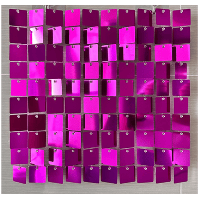  PET pneumatic plate shimmer mirror silk sequin wall panel