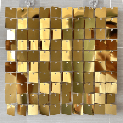  PET pneumatic plate shimmer mirror silk sequin wall panel