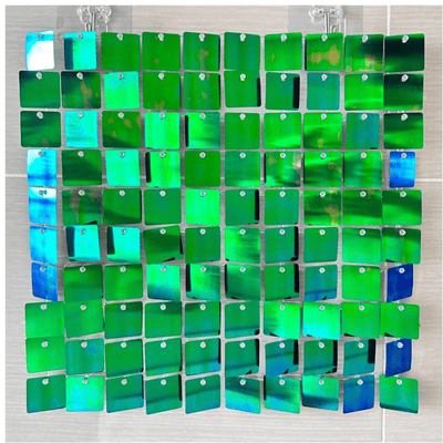  PET pneumatic plate shimmer mirror silk sequin wall panel