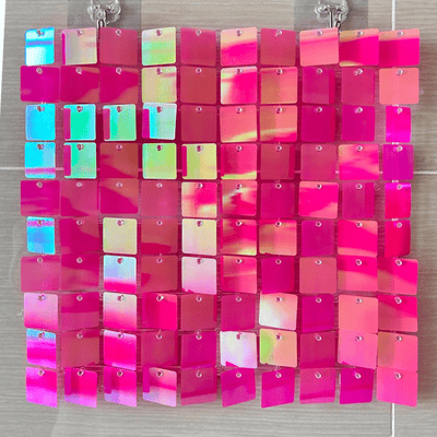  PET pneumatic plate shimmer mirror silk sequin wall panel